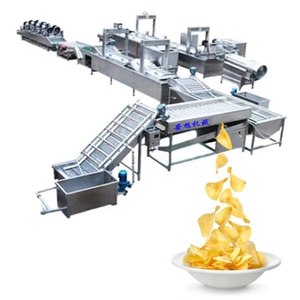 Industrial Commercial Fully Automatic Fried Potato Chips Frozen French Fries Making Machine Potato Chip Production Line - Image 2